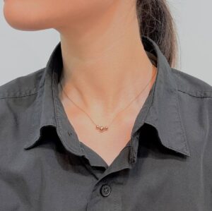 گردنبند مینیمال گوی و خط
